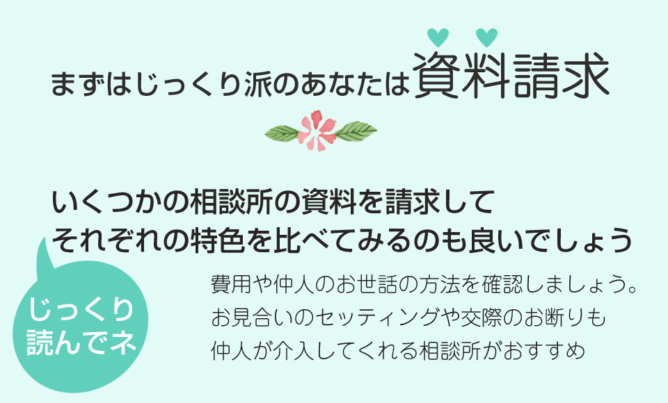 お見合いで結婚　安心　安全　まじめ